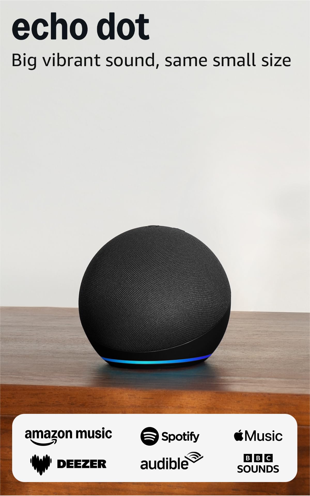 Amazon Echo Dot (Newest Gen) Smart Speaker with Alexa | Bluetooth & Wi-Fi | Premium Sound | Charcoal
