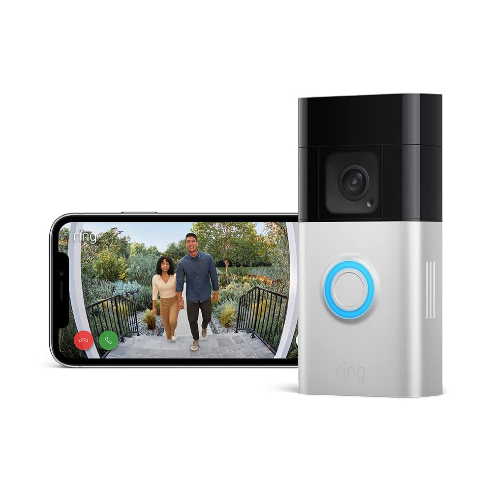 Ring Battery Video Doorbell Plus | 1536p HD Wireless Video Doorbell Camera | Head-to-Toe View | Quick Release Battery