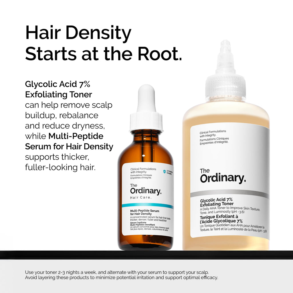 The Ordinary Multi-Peptide Serum for Hair Density and Scalp Support, Peptide-Powered Formula for Thicker, Fuller Looking Hair, 60ml