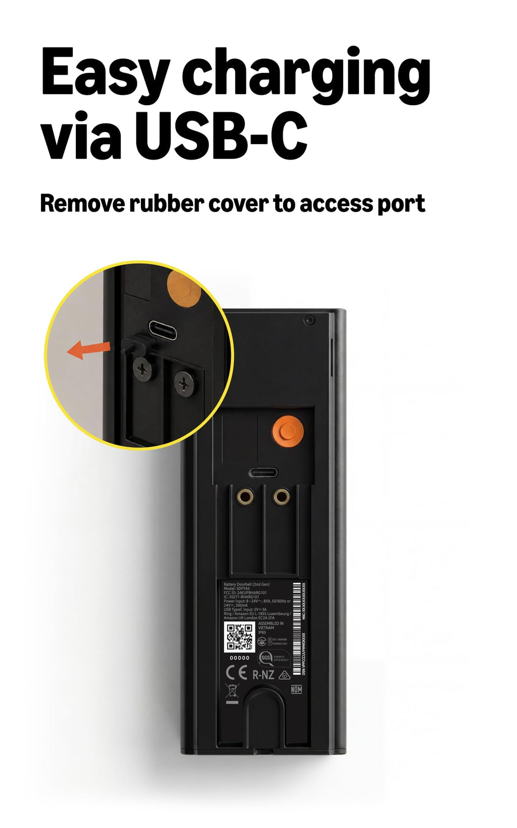Ring Battery Video Doorbell (Latest Generation) | 2K Video | Wireless Smart Doorbell Camera | Night Vision | 6x Zoom