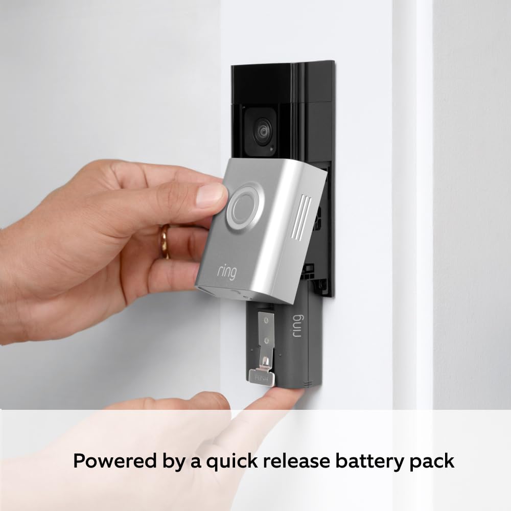 Ring Battery Video Doorbell Plus | 1536p HD Wireless Video Doorbell Camera | Head-to-Toe View | Quick Release Battery