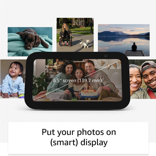 Amazon Echo Show 5 (Newest Gen) Smart Display with Alexa | 5.5" Touchscreen | Bluetooth, Wi-Fi & Enhanced Sound | Charcoal