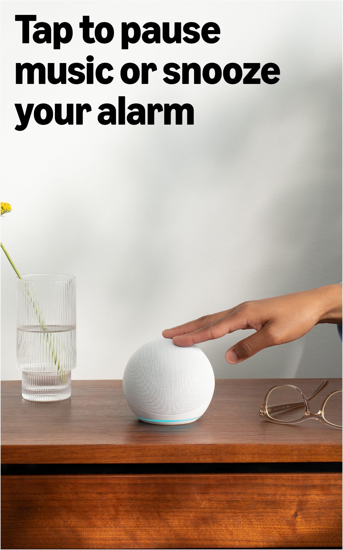 Amazon Echo Dot (Newest Gen) Smart Speaker with Alexa | Bluetooth & Wi-Fi | Premium Sound | Glacier White
